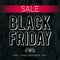 Black friday sale banner on crumple paper, vector