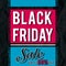 Black friday sale banner on crumple paper, vector