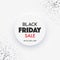 Black Friday sale banner with neomorphic design white color. vector illustration