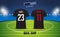 Black Friday Sale banner template design in sportswear concept. Soccer jersey or Football kit back view mockup.