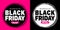 Black Friday sale banners set. Pink color background. Scribble black circle frame for sales and discounts. Vector