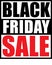 Black Friday Sale Bold Boxed Graphic. Text illustration. Retail Shop Sale Sign, POS, Poster. Black, White and Red.