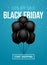 Black Friday Sale bunch balloon decoration background design. Vector black friday balloon discount banner