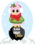 Black friday sale card with cute bird. poster of christmas day
