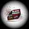 Black Friday Sale with discount 30 50 75 . Vector illustration. Banner with the effect of the explosion, exploding plate.