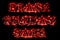 Black Friday Sale in glowing red text