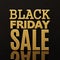 Black Friday Sale Gold Inscription Banner