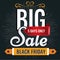 Black Friday sale inscription design banner template. Vector illustration