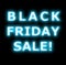 Black Friday sale neon on black