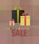 Black friday sale present box background