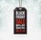 Black Friday sale realistic paper price tag