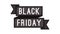 Black Friday sale ribbon icon animation