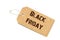 Black Friday sale sign - a paper price tag with a twine isolated