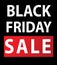 Black friday SALE, simple 3 color, vector illustration