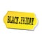 Black Friday Sale Sticker. Yellow Price Tag with a dot