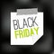 Black Friday Sale. Sticky note. Promotion banner. Vector illustration, flat design