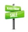 Black Friday sale Street sign message concept