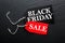 Black Friday Sale tag on dark slate