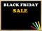 Black Friday Sale text on blackboard