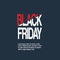 Black friday sale vector banner with special typography slashed title. Special offers, discounts, luxury brand promotion