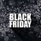 Black friday sale vector banner template with blurred bokeh background and creative bold long shadow typography. Special