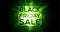 Black Friday sale vector wide banner on green flash background