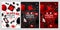 Black Friday Sale Vertical Banners Set. Bowtie,smartphone, camera, gift box, sunglasses, hearts,balloons, flowers and