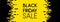 Black friday sale yellow abstract promo banner.