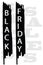 Black friday sales logo vector - seasonal discount shopping