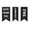 Black Friday sales tag. Black Friday design, sale, discount, advertising, marketing price tag. Clothes, furnishings, cars, food sa