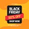 Black friday simple social media poster promotion template design with simple shape vector design