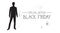 Black Friday Special Offer Banner With Grunge Rubber Fashion Model Male Silhouette On White Background