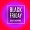 Black friday start shopping advertising banner in reddish purple