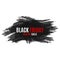 Black Friday super sale. Banner in the grunge style with white and red text. Place for your projects. Transparent overlay