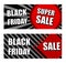 Black friday super sale, commerce banners