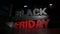 Black Friday Super Sale Promotion Background 3d Render. Discount Offer Banner