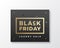 Black Friday Swiss Style Minimal Banner or Flyer. Gold Modern Typogrphy. With Soft Realistic Shadow.