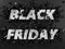 Black friday text and exploding background. 3d illustration.