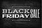 Black friday text on vector wooden background