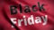 Black friday waving flag banner of sale promotion