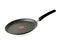 Black frying pan isolated on white background. Frying pan with non-stick coating and red temperature indicator. Isolate
