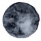 Black full moon isolated on white background Watercolor illustration