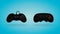 Black Gamepad. Video game controller. Vector illustration.