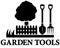 Black garden landscaping icon