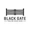 Black gate illustration logo design
