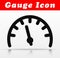 Black gauge vector icon design