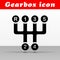 Black gearbox vector icon design