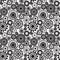 Black gears, steampunk seamless pattern