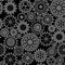 Black gears, steampunk seamless pattern