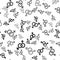 Black Gender icon isolated seamless pattern on white background. Symbols of men and women. Sex symbol. Vector